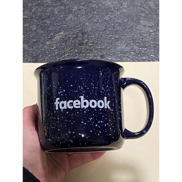 FACEBOOK Social Media Blue w/ Specks Mug - Picture 1 of 10